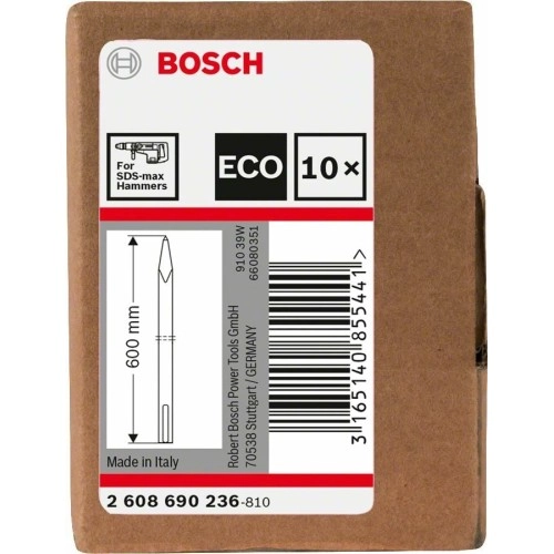 Bosch - SDS-Max Şaftlı Sivri Keski 600 mm 10'lu EKO