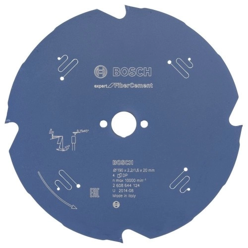 Bosch - Expert Serisi Lifli Çimento Ve Alçıpan için Daire Testere Bıçağı 190*20 mm 4 Diş