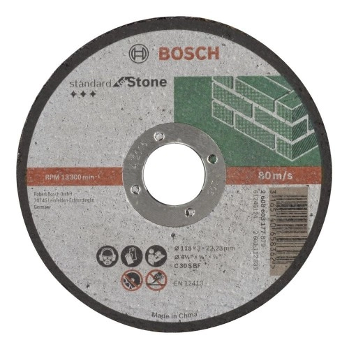 Bosch - 115*3,0 mm Standard Seri Düz Taş Kesme Diski (Taş)