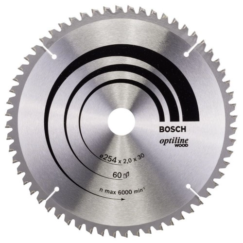 Bosch - Optiline Serisi Ahşap için Daire Testere Bıçağı 254*30 mm 60 Diş