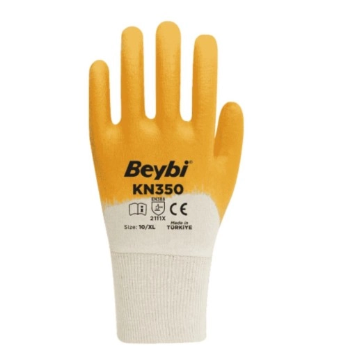 Beybi Kn350 Nitril Eldiven Sarı No: 9 - 288'li Paket