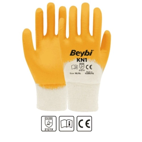 Beybi KN1 Pamuk Astarlı Nitril Eldiven No:10 -288 Adet