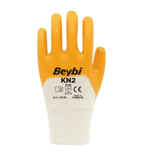 Beybi Kn2&Kn25 Pamuk Astarlı Nitril Eldiven No:10 - 288 Adet