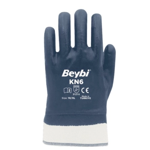 Beybi Kn6 Pamuk Nitril Petrolcü Iş Eldiveni No:9 - 144Adet