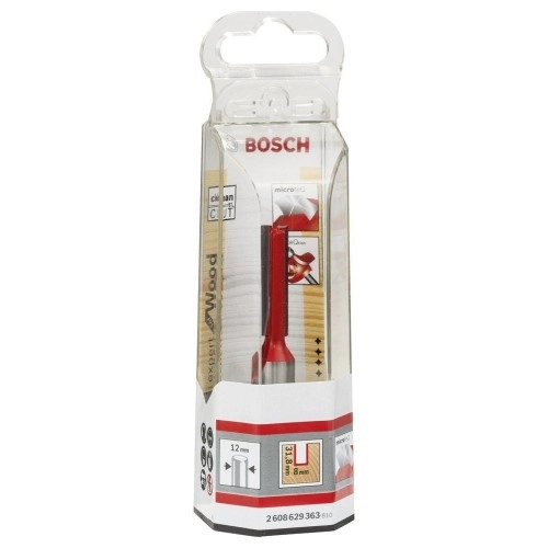 Bosch - Expert Serisi Ahşap İçin Çift Oluklu, Sert Metal Düz Freze Ucu 12*8*76 mm
