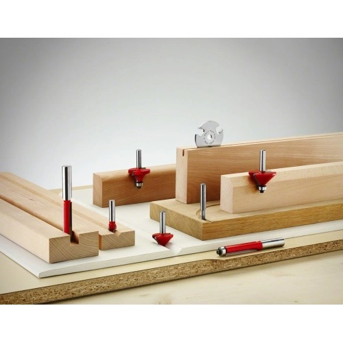 Bosch - Expert Serisi Ahşap İçin Çift Oluklu, Sert Metal Düz Freze Ucu 12*8*76 mm