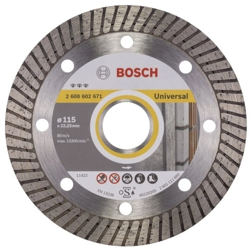 Bosch - Best Serisi Genel Yapı Malzemeleri İçin Turbo Segmanlı Elmas Kesme Diski 115 mm