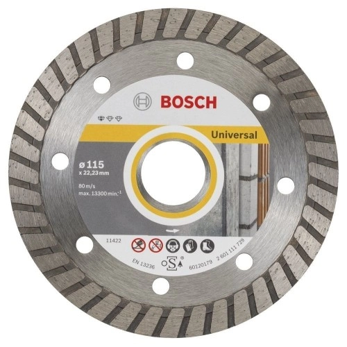Bosch - Standard Seri Genel Yapı Malzemeleri İçin Turbo Segmanlı 9+1 Elmas Kesme Diski Set 115 mm