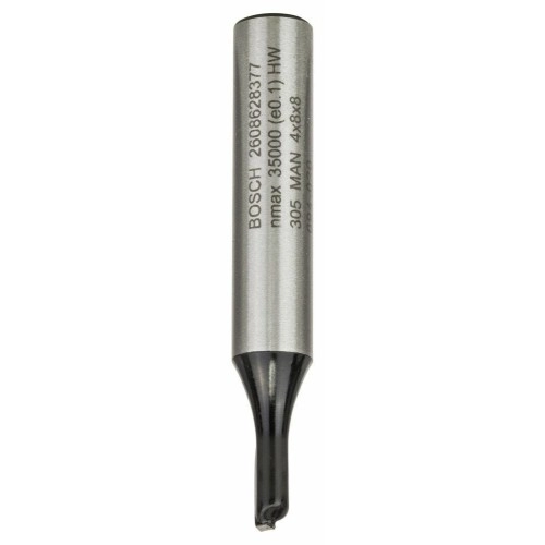 Bosch - Standard Seri Ahşap İçin Tek Oluklu, Sert Metal Düz Freze Ucu 8*4*51 mm