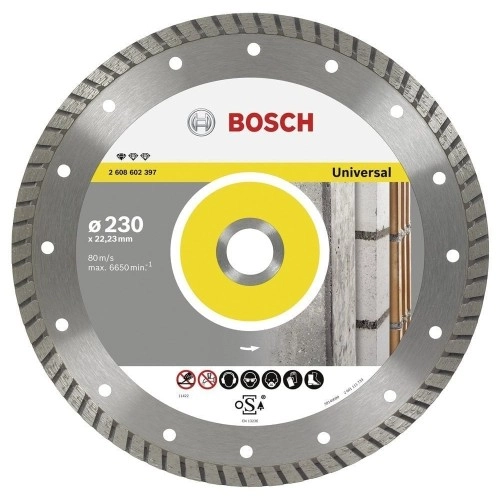 Bosch - Standard Seri Genel Yapı Malzemeleri İçin Turbo Segmanlı Elmas Kesme Diski 230 mm