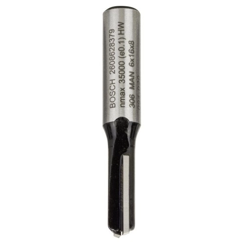 Bosch - Standard Seri Ahşap İçin Çift Oluklu, Sert Metal Düz Freze Ucu 8*6*48 mm