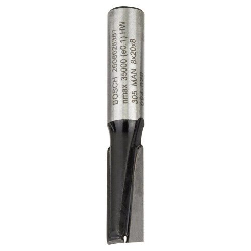 Bosch - Standard Seri Ahşap İçin Çift Oluklu, Sert Metal Düz Freze Ucu 8*8*51 mm
