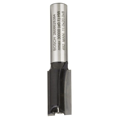 Bosch - Standard Seri Ahşap İçin Çift Oluklu, Sert Metal Düz Freze Ucu 8*11*51mm