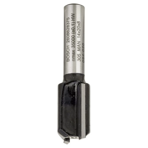 Bosch - Standard Seri Ahşap İçin Çift Oluklu, Sert Metal Düz Freze Ucu 8*14*51mm