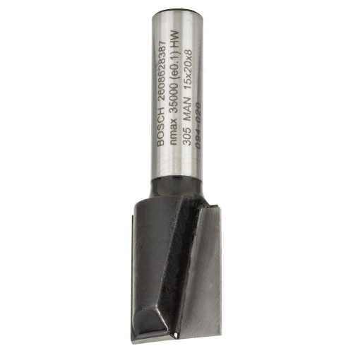 Bosch - Standard Seri Ahşap İçin Çift Oluklu, Sert Metal Düz Freze Ucu 8*15*51mm