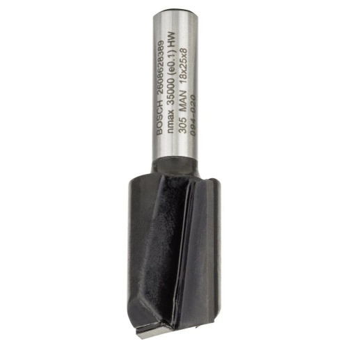 Bosch - Standard Seri Ahşap İçin Çift Oluklu, Sert Metal Düz Freze Ucu 8*18*56mm