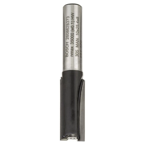 Bosch - Standard Seri Ahşap İçin Çift Oluklu, Sert Metal Ekstra Uzun Düz Freze Ucu 8*10*56mm