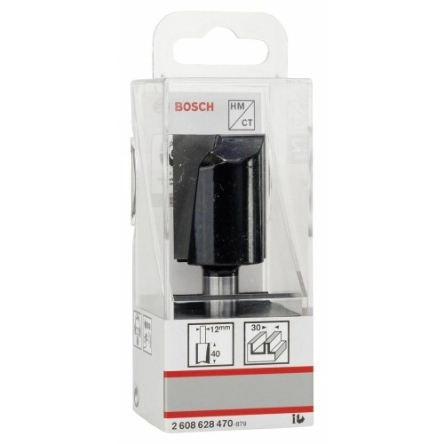 Bosch - Standard Seri Ahşap İçin Çift Oluklu, Sert Metal Ekstra Uzun Düz Freze Ucu 12*30*81mm