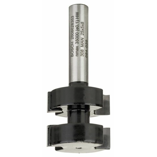 Bosch - Standard Seri Ahşap İçin Çift Oluklu, Sert Metal Dilli Birleşim Frezesi 8*25*58 mm