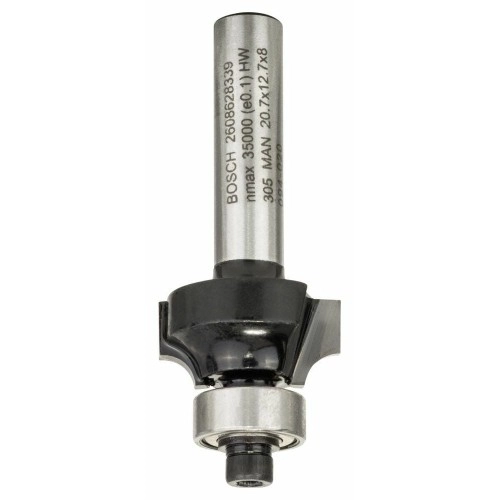 Bosch - Standard Seri Ahşap İçin Çift Oluklu, Sert Metal Bilya Yataklı Yuvarlama Frezesi 8*4*53 mm