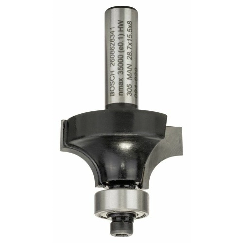 Bosch - Standard Seri Ahşap İçin Çift Oluklu, Sert Metal Bilya Yataklı Yuvarlama Frezesi 8*8*53 mm