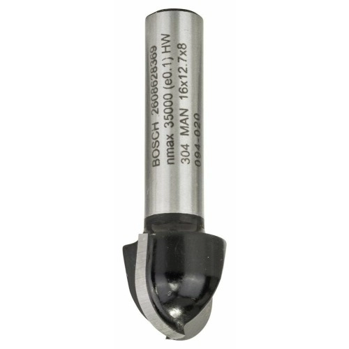 Bosch - Standard Seri Ahşap İçin Çift Oluklu, Sert Metal Dalma Yarımay Freze 8*16*45*8 mm