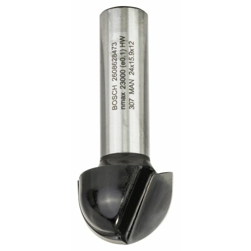 Bosch - Standard Seri Ahşap İçin Çift Oluklu, Sert Metal Dalma Yarımay Freze 12*24*57*12 mm
