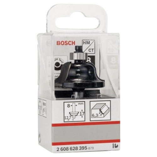 Bosch - Standard Seri Ahşap İçin Çift Oluklu Sert Metal Kenar Biçimlendirme Frezesi 8*12,7*61mm