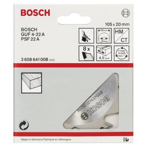 Bosch - GUF 4-22 A İçin Kesici Bıçak 105*4 mm 8 Diş