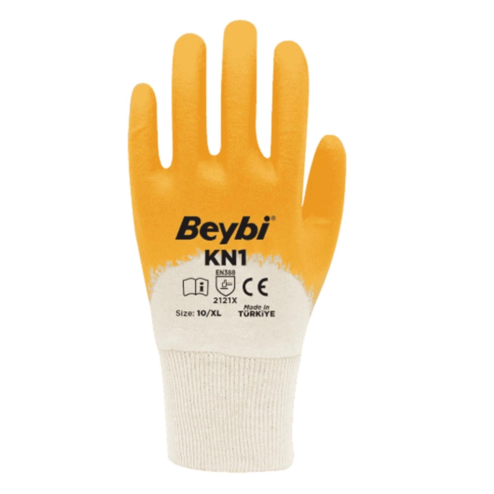 Beybi KN1 Pamuk Astarlı Nitril Eldiven No: 9 - 288 Adet -