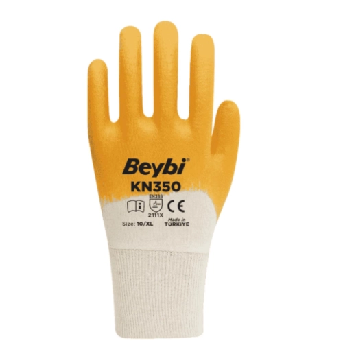 Beybi Kn350 Nitril Eldiven Sarı No: 9 - 288'li Paket