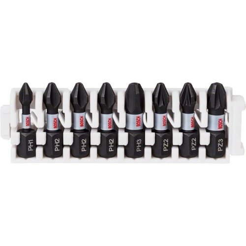 Bosch - Impact Control Serisi Vidalama Ucu 8'li PH1/PH2 x3/PH3/PZ2 x2/PZ3 *25mm