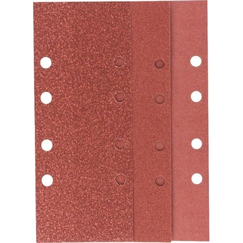 Bosch - Titreşimli Zımpara Kağıdı 10'lu Set, 93 x 230 mm 60/120/180 Kum 8 Delik