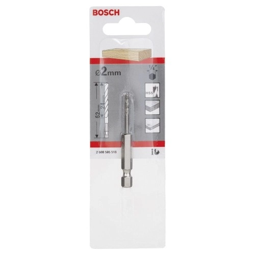 Bosch - Altıgen Şaftlı Ahşap Matkap Ucu 2*62 mm