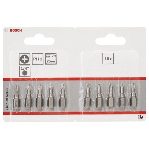 Bosch - Extra Hard Serisi Vidalama Ucu PH1*25 mm 10'lu