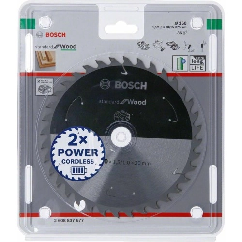 Bosch - Standard for Serisi Ahşap için Akülü Daire Testere Bıçağı 160*20 mm 36 Diş