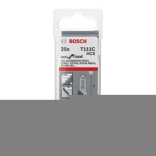 Bosch - Ekonomik Seri Ahşap İçin T 111 C Dekupaj Testeresi Bıçağı - 25'Li Paket