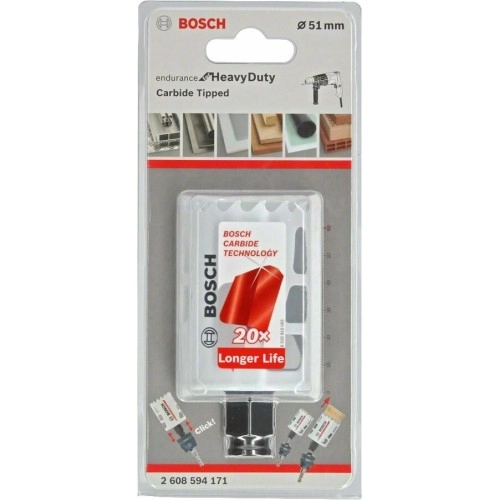 Bosch - Endurance Serisi Zorlu Malzemeler için Carbide Delik Açma Testeresi (Panç) 51 mm