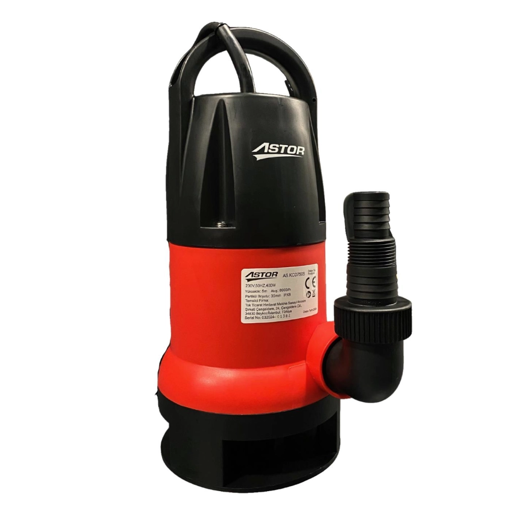 Astor Gizli Flatörlü Az Kirli Su Drenaj Dalgıç Pompa KCD750S