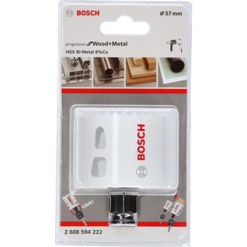 Bosch - Yeni Progressor Serisi Ahşap ve Metal için Delik Açma Testeresi (Panç) 57 mm