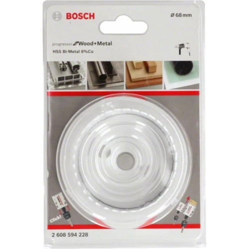 Bosch - Yeni Progressor Serisi Ahşap ve Metal için Delik Açma Testeresi (Panç) 68 mm
