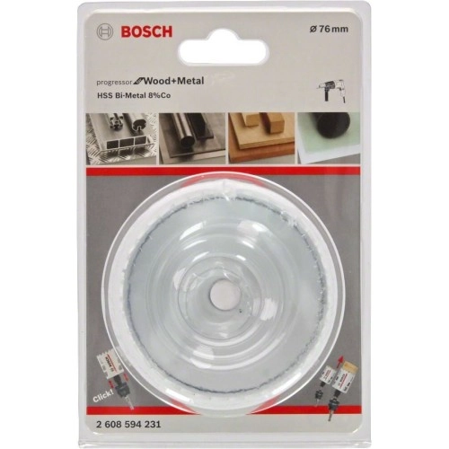 Bosch - Yeni Progressor Serisi Ahşap ve Metal için Delik Açma Testeresi (Panç) 76 mm