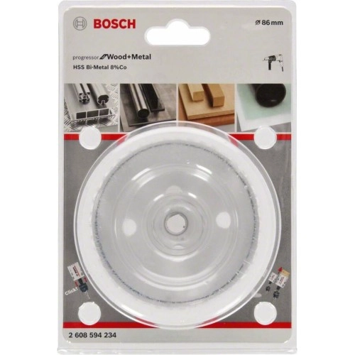 Bosch - Yeni Progressor Serisi Ahşap ve Metal için Delik Açma Testeresi (Panç) 86 mm