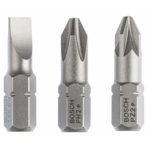 Bosch - 3 Parçalı Extra Hard Serisi Vidalama Ucu Seti PH2/PZ2/SL1,0*25 mm