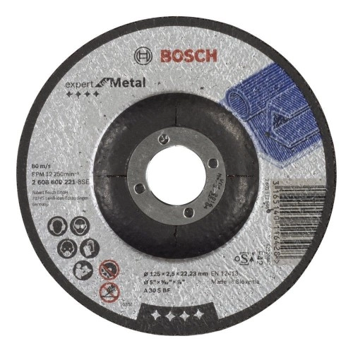 Bosch - 125*2,5 mm Expert Serisi Bombeli Metal Kesme Diski (Taş)