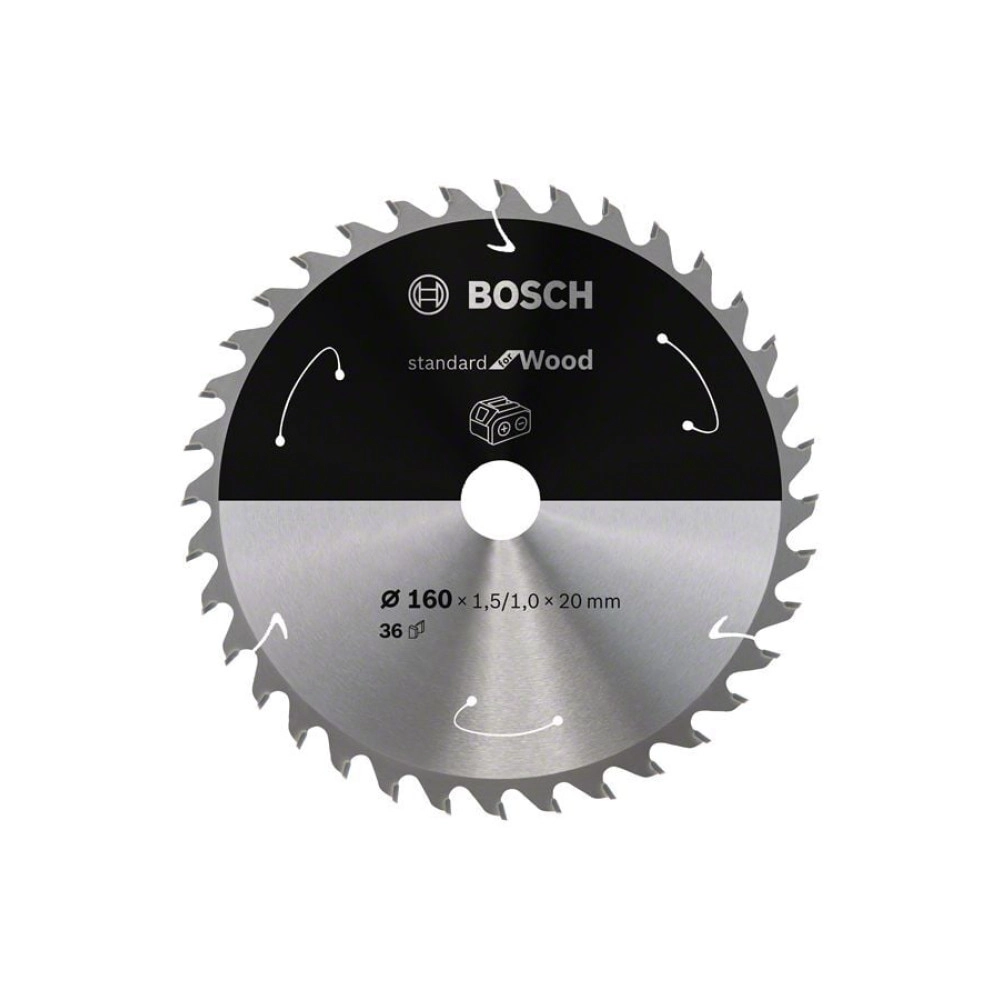 Bosch - Standard for Serisi Ahşap için Akülü Daire Testere Bıçağı 160*20 mm 36 Diş