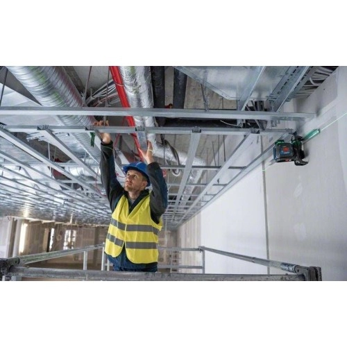 BOSCH GLL 2-20 G (Yeşil Lazer) + LB10 Universal Tutucu + DK10 Tavan Klipsi Profesyonel 360º Düzlemsel Hizalama Lazeri (120º Dikey Lazer)