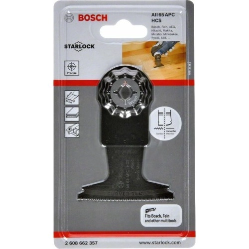 Bosch - Starlock - AII 65 APC - HCS Ahşap İçin Daldırmalı Testere Bıçağı 1'li