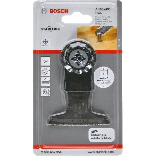 Bosch - Starlock - AII 65 APC - HCS Ahşap İçin Daldırmalı Testere Bıçağı 5'li