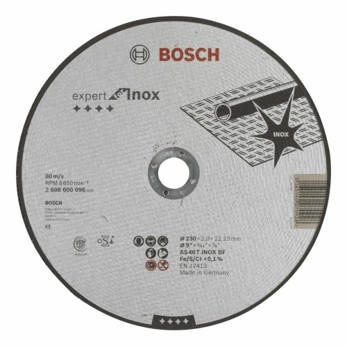 Bosch - 230*2,0 mm Expert Serisi Düz Inox (Paslanmaz Çelik) Kesme Diski (Taş)